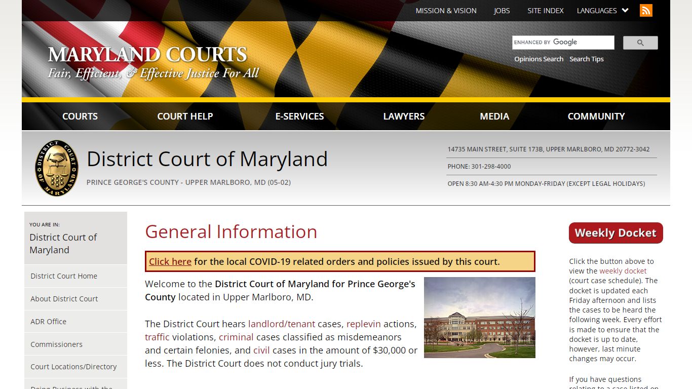 General Information | Maryland Courts